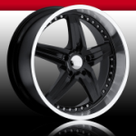 chrome rims, custom rims Moonshine 5 Black