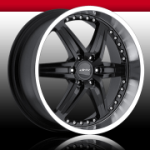 chrome rims, custom rims Moonshine 6 Black